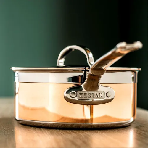 Miniatura 2 de Hestan - Colección CopperBond - Cacerola de cobre 100% puro, compatible con cocina de inducción, 1.5 cuartos