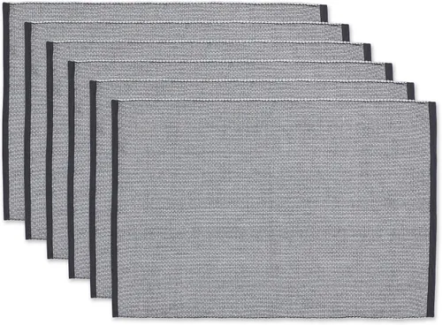 Miniatura 13 de DII Juego de manteles individuales ecológicos de la colección Fine Ribbed de 13x19, azul francés