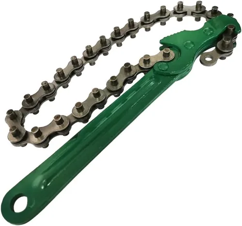 Miniatura 3 de Llave de cadena de trinquete de alta resistencia de 8 pulgadas, llave de filtro de aceite, llave de tubo, estilo de cadena, herramienta