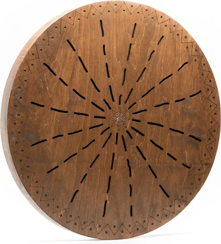 Tambor oceánico de madera de cascada de 20 pulgadas meditativo para baño de sonido relajante forma de géiser (sin bolsa)