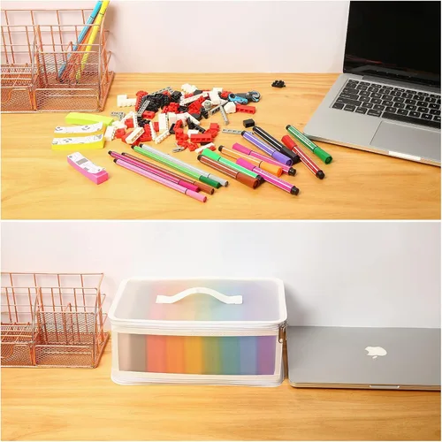 Miniatura 7 de Gbivbe Estuche de almacenamiento de fotos, tamaño 4 x 6, caja grande con capacidad para 1000 fotos, almacenamiento de tarjetas, mango de tarjetas