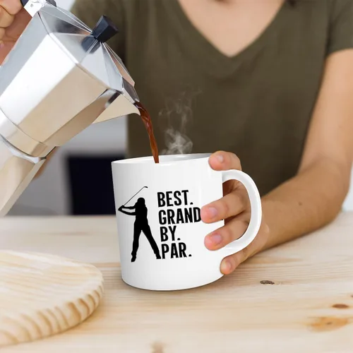 Miniatura 5 de Taza de café Best Grandpa By Par, Día del Padre, Navidad, cumpleaños, regalos para abuelo, golfista taza de café de 11 onzas
