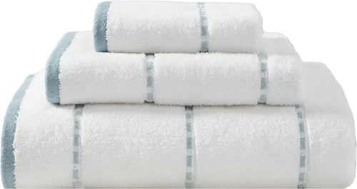 Tommy Bahama - Toallas de baño, suaves y altamente absorbentes, esenciales para el baño, certificado Oeko-Tex (Ridley azul sólido, 3 piezas)