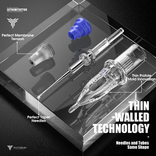 Miniatura 7 de Dragonhawk Pro Kit completo de bolígrafo de tatuaje, máquina ligera para tatuajes, 20 unidades, cartuchos, agujas, fuentes de alimentación para Kit