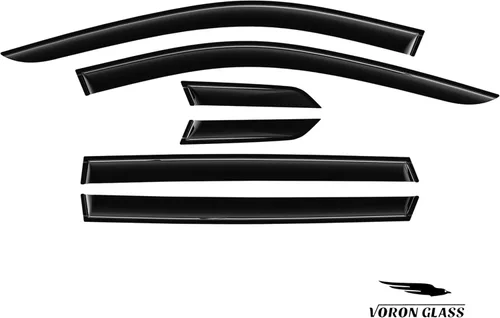 Miniatura 8 de Voron Glass Protectores de lluvia extra duraderos con cinta adhesiva para Jeep Compass 2017-2025, deflectores de ventana, viseras de ventana