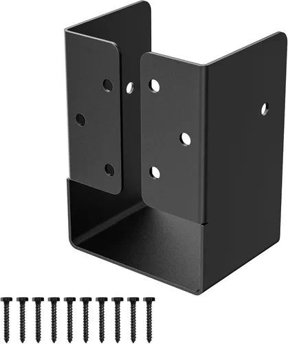 Miniatura 2 de FMhotu Soporte de Viga Oculto (1 Paquete), Soporte de Viga de 4"x6" con Brida Oculta para Exteriores con Tornillos, Soportes de Viga de Montaje
