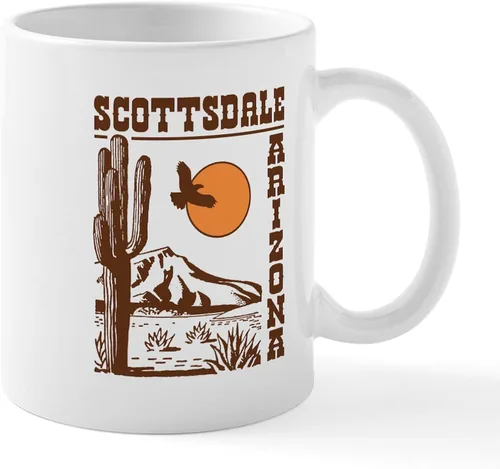 CafePress Scottsdale Arizona - Taza de café de cerámica (11 oz), 11.0 fl oz Blanco - Taza Scottsdale Arizona