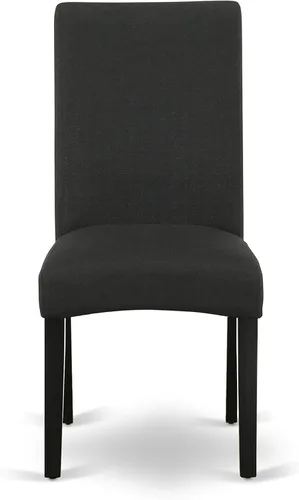 Miniatura 8 de East West Furniture DLDR5-BLK-24 - Juego de mesa de comedor moderno de 5 piezas, incluye una mesa redonda de madera con gotas y 4 sillas tapizadas