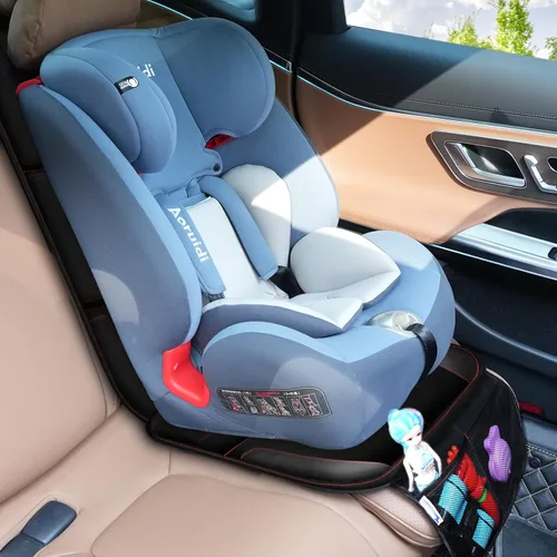 Miniatura 4 de Protector de asiento de automóvil con respaldo acolchado de goma antideslizante, acolchado impermeable más grueso para asientos infantiles, sin