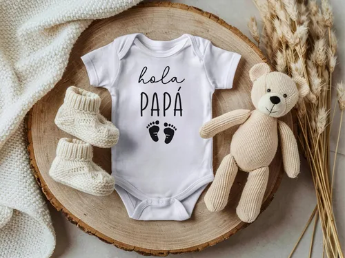 Miniatura 5 de Hola Papa - Body para bebé con anuncio de embarazo en español, regalo para nuevo papá