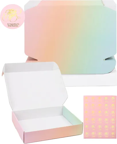 Miniatura 38 de Cajas de envío pequeñas de 6 x 4 x 2 pulgadas para pequeñas empresas, paquete de 30 cajas de correo moradas, caja de embalaje de cartón corrugado