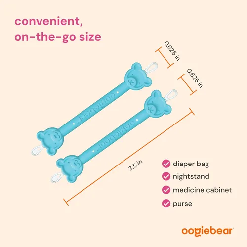 Miniatura 5 de Oogiebear – Limpiador de oídos y nariz para bebés, 2 unidades Azul con estuche