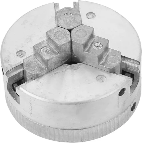 Miniatura 3 de Z011 Micro Torno Mandril, Aleación de Zinc 3-Jaw Chuck Clamp Accesorio con Dos Varillas de Bloqueo para Mini Torno de Metal