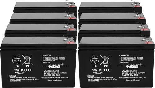 Miniatura 7 de Casil Batería recargable de 12V 7AH reemplaza FAS1075, batería de alarmas contra incendios de 12 voltios 7 amperios