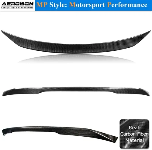 Miniatura 4 de AeroBon Alerón de maletero de fibra de carbono real compatible con BMW Serie 3 G20 Sedan M3 G80 2019-2026 Alerón trasero (estilo G20 MP)
