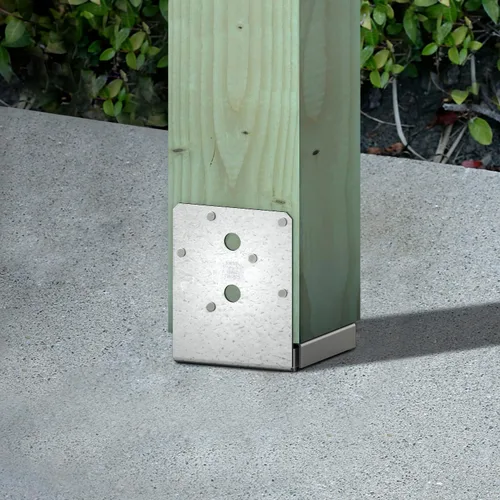 Miniatura 9 de Simpson Strong-Tie ABU66RZ ABU ZMAX Base de poste de separación ajustable galvanizada para 6x6 áspero