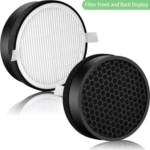 Miniatura 2 de Filtros de repuesto para LEVOIT LV-H132, compatibles con prefiltro de nailon 3 en 1 Laukowind LV-H132, filtros reales de carbón activado de alta