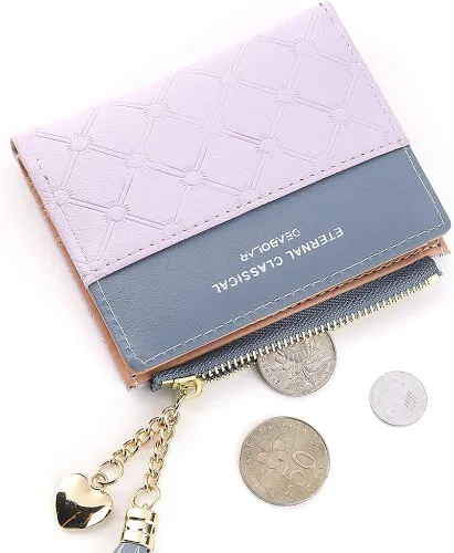 Miniatura 5 de Cartera para mujer pequeña billetera compacta Bifold cartera RFID titular de la tarjeta de crédito mini cartera de bolsillo bipolar