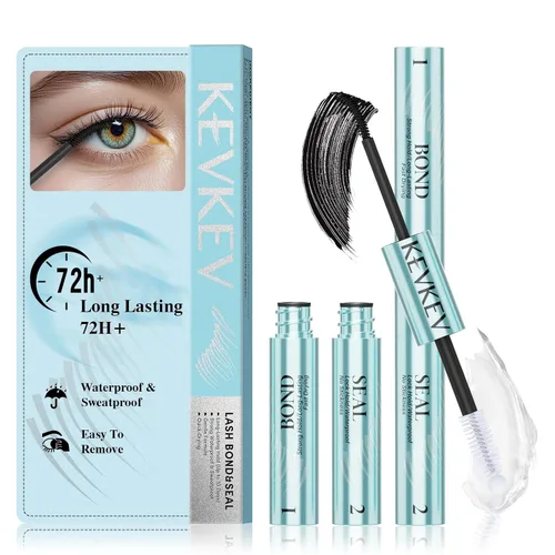 KevKev Lash Cluster Glue, Lash Bond and Seal Lash Glue for Eyelash Clusters Waterproof Strong Hold for 72h Individual Eyelash Glue Non-Irritating