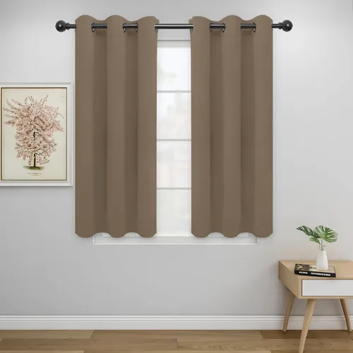 Miniatura 74 de Easy-Going - Cortinas opacas para dormitorio, aislamiento térmico sólido con ojales, cortinas de ventana para reducción de ruido, cortinas