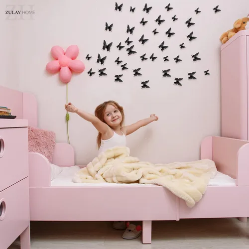 Miniatura 5 de Zulay Home Decoración de pared de mariposa 3D, 24 piezas con 3 tamaños diferentes, decoraciones extraíbles para habitación, cumpleaños, fiestas