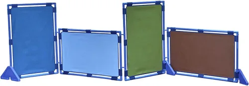 Miniatura 12 de Children's Factory Juego de 3 paneles de juego rectangulares, panel divisor de habitación para niños, partición de aula, pantalla independiente