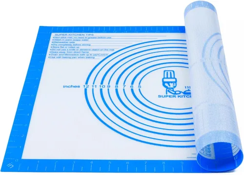 Tapete de Silicona Antiadherente para Repostería Grande con Medidas de 16'' por 20'' para Tapete de Silicona para Hornear, Mostrador, Rodillo de