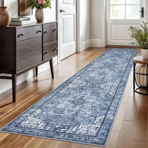 Miniatura 151 de SIILOOM Alfombra lavable de 2 x 3 pies, alfombra suave color taupe ceniza para entrada, tapete antideslizante para puerta de interior, tapete