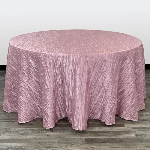 Miniatura 30 de Your Chair Covers - Mantel redondo de tafetán arrugado de 132 pulgadas - Mantel de comedor color champán, brillante aplastado para bodas, fiestas