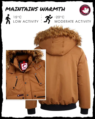 Miniatura 5 de CANADA WEATHER GEAR Chaqueta de invierno para hombre grande y alta, abrigo pesado tipo parka, chaqueta para hombres grandes y altos (M-5XL)