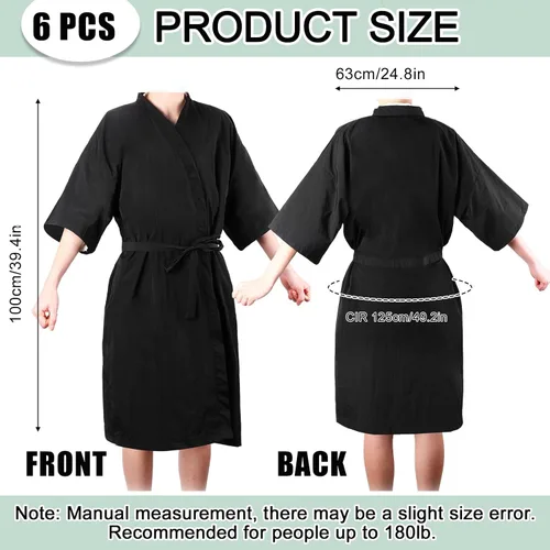 Miniatura 2 de Toulite 6 Pieces Salon Robes Smock for Clients Haircut Cape Hair Salon Client Gown Cape for Women,40 Inches Long