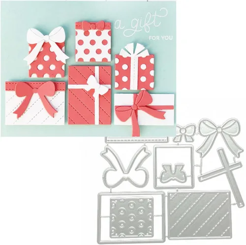 Miniatura 48 de Troqueles de álbum de recortes para hacer tarjetas, troqueles de corte de metal para Navidad, plantilla de perforación para manualidades de papel