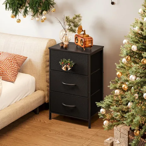 Miniatura 2 de AODK Cómoda para Dormitorio, Mesita de Noche, Cajonera Pequeña, Mesa de Centro para Sala de Estar, Cómoda de Armario con 3 Cajones Organizador