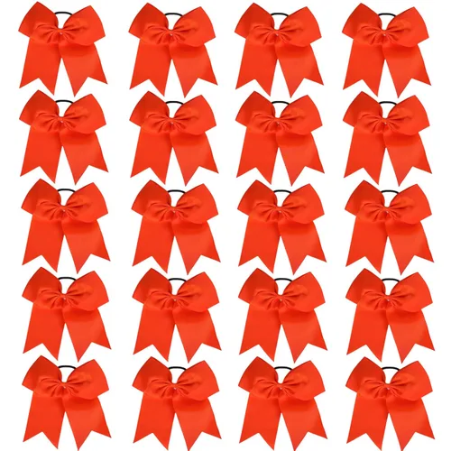Miniatura 8 de 20 piezas lazos grandes de 8" para porristas para niñas, hechos a mano, cinta grosgrain, accesorios para el cabello para adolescentes, niñas