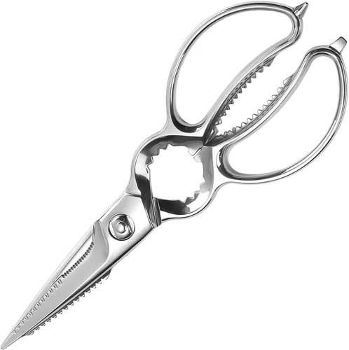 MITSUMOTO SAKARI Tijeras de Cocina de 8.5 Pulgadas y Tijeras para Aves de Corral, Acero Resistente Completamente, Desmontables para Pollo, Pescado,