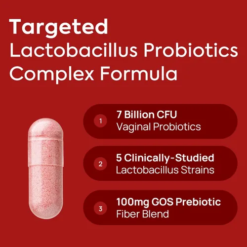 Miniatura 3 de Probióticos vaginales para mujeres, equilibrio de pH, olor vaginal saludable, flora vaginal, apoyo inmunológico, equilibrio de levadura, humedad