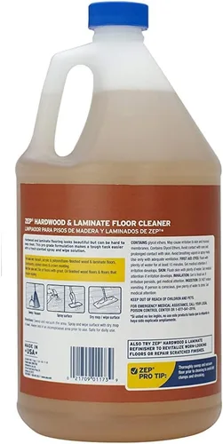 Miniatura 2 de Zep ZUHLF128 - Limpiador industrial para pisos de madera dura y laminado, 1 galón, elimina manchas, manchas y rozaduras. Limpia y restaura el brillo