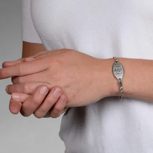 Miniatura 6 de MEDICALERT Pulseras de alerta médica para mujeres y hombres, pulseras de identificación médica para mujeres Pulsera de grabado personalizada