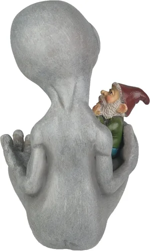 Miniatura 9 de Andre' & Fritz Friendship Stories - Estatua de jardín de extraterrestres y gnomos, poliresina de 6.5 pulgadas de alto x 4 pulgadas de ancho x 3.5