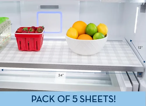 Miniatura 6 de S&T INC. Revestimientos para refrigerador, revestimientos para estantes de gabinetes de cocina y contenedores de almacenamiento, revestimientos
