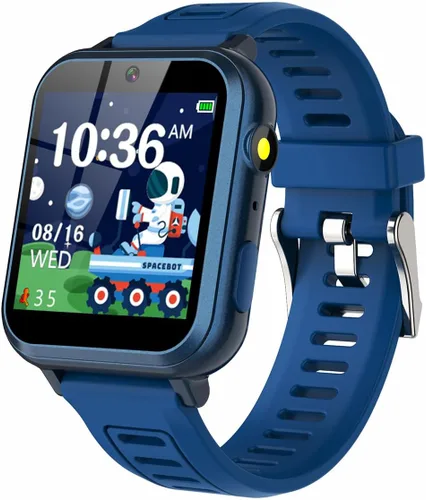 Miniatura 12 de Tixpc Reloj inteligente para niños y niñas con video, cámara, reproductor de música, 39 juegos, podómetro, reloj despertador, calculadora, antorcha