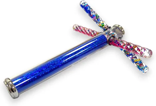 Miniatura 6 de Star Magic KaleidoscopeX - Varita de doble purpurina Kaleidsocope con dos varitas pequeñas con purpurina que cruza el caleidoscopio (azul)