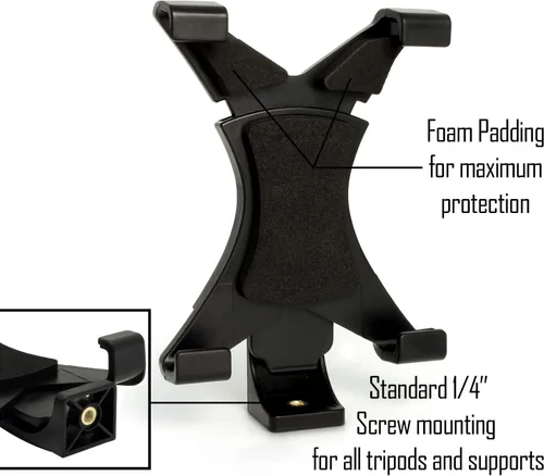 Miniatura 3 de Soporte de trípode universal para tableta para iPad, iPad Air, Air 2, iPad Mini, Samsung Galaxy Tab y muchas más tabletas
