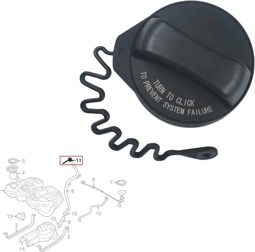 Miniatura 6 de 31392044 Tapa de depósito de combustible para XC60, XC70, XC90, S60, S80, V60, V60 Cross Country V70 2003 2004 2005 2006 2007 2008 2009 2010 1 201 2