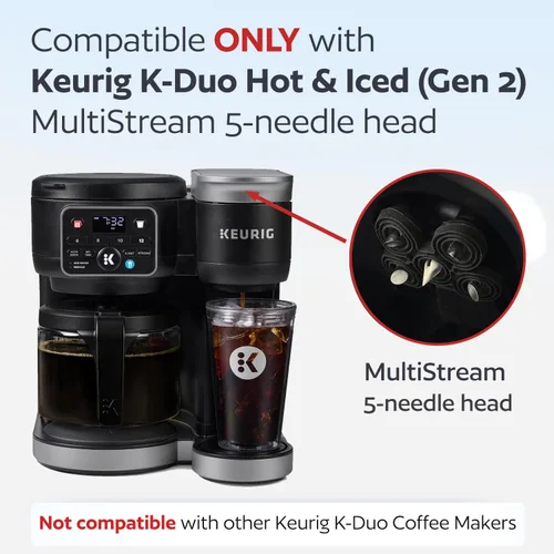 Miniatura 2 de 2 tazas K reutilizables y filtro de café para Keurig K-Duo caliente y helado, cafetera de una sola porción y jarra con tecnología MultiStream (Gen 2)