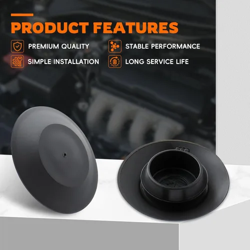 Miniatura 3 de GoaMotors 50 tapones de chapa empotrados de 1/2 0.5 pulgadas, cuerpo de plástico negro y tapón de agujero de chapa, tapones de botón con cabezales