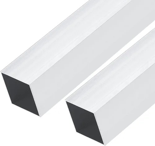 METALLIXITY Tubo cuadrado de aluminio (1.575 in x 1.575 in x 0.039 in x 7.874 in) 2 piezas, tubo de aluminio 6063 - para muebles del hogar,