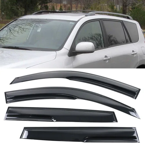 Miniatura 2 de IKON MOTORSPORTS - Visera de ventana compatible con Toyota RAV4 XU40 2006-2012, tinte de humo acrílico y semitransparente, protector de sombra