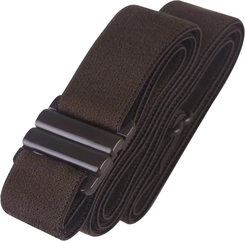 Miniatura 24 de Cinturón elástico ajustable – Cinturones para mujer, cinturón de cintura antideslizante, sin mostrar hebilla plana para mujer