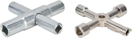 Miniatura 9 de Health Gear - Llave de 4 vías, 2 llaves de agua de 4 vías, llave multifuncional portátil, herramienta de llave para grifos de válvulas, radiadores